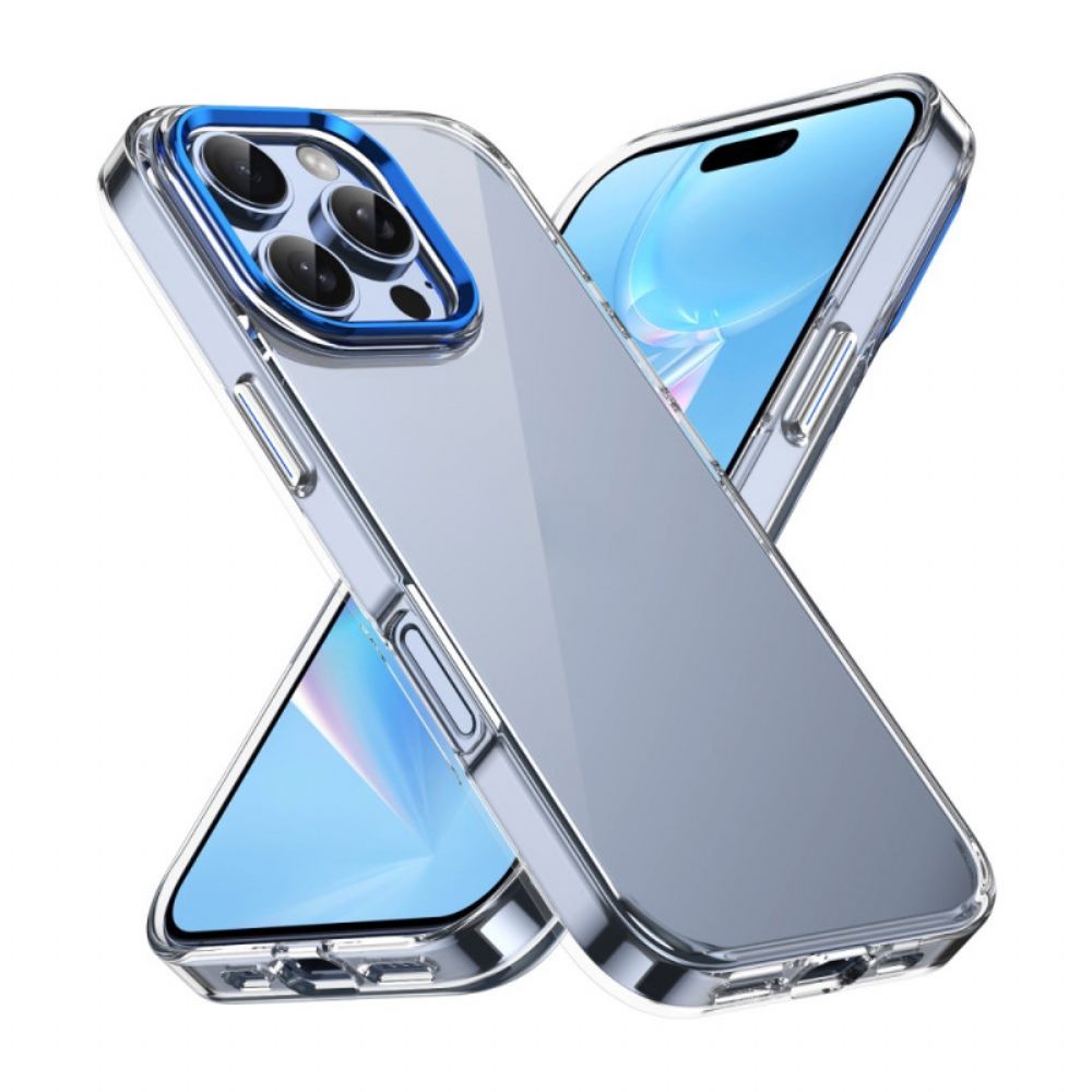 Hoesje iPhone 16 Pro Max Cameraframe Met Metaaleffect Bescherming Hoesje