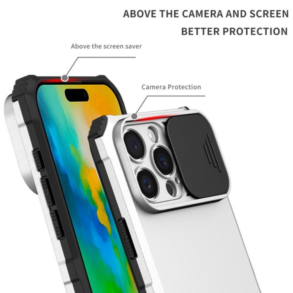 Hoesje iPhone 16 Pro Max Met Cameraslider En Steun Bescherming Hoesje