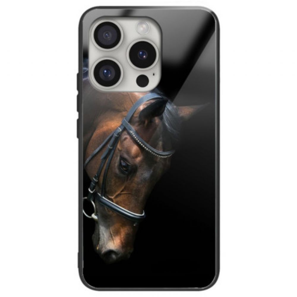 Hoesje iPhone 16 Pro Max Paardenhoofd Gehard Glas