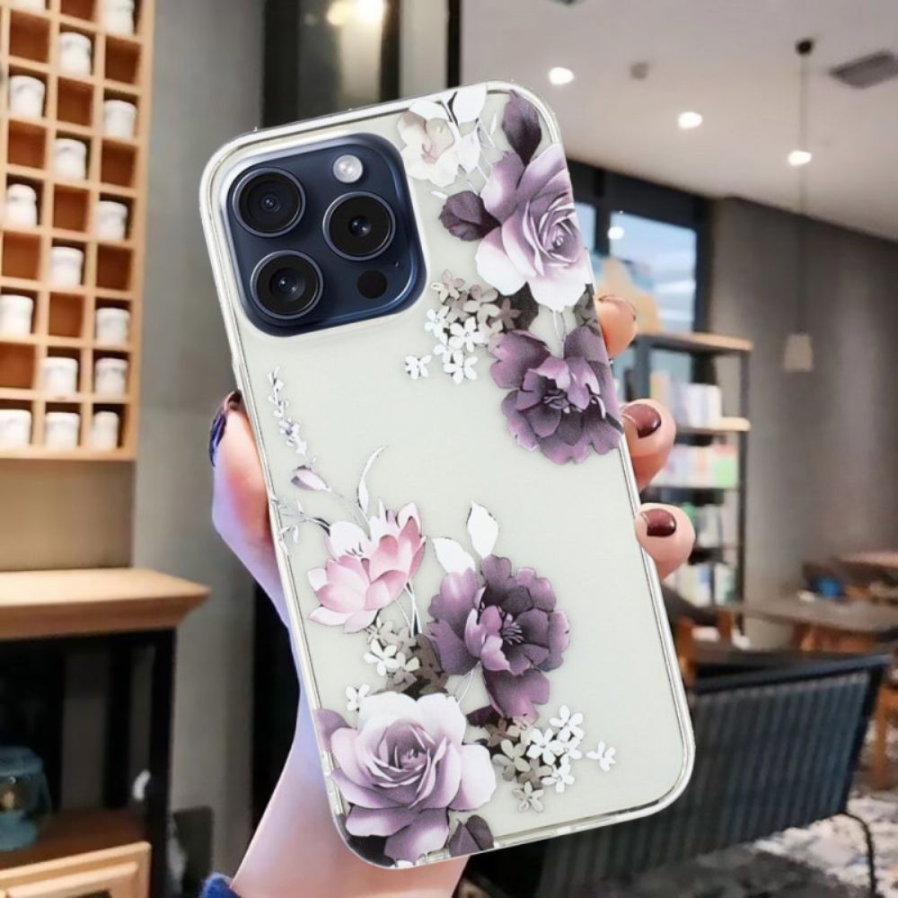 Hoesje iPhone 16 Pro Max Pioenrozen