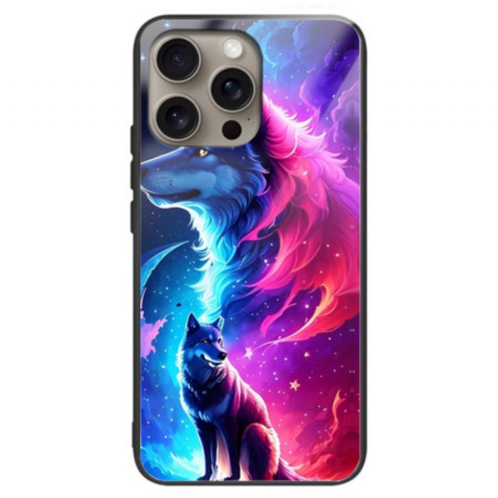 Hoesje iPhone 16 Pro Max Sterrenwolf Van Gehard Glas Bescherming Hoesje