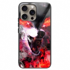 Hoesje iPhone 16 Pro Max Woeste Wolf Gehard Glas