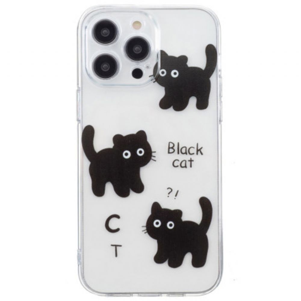 Hoesje iPhone 16 Pro Max Zwarte Katten