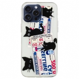 Hoesje iPhone 16 Pro Max Zwarte Katten