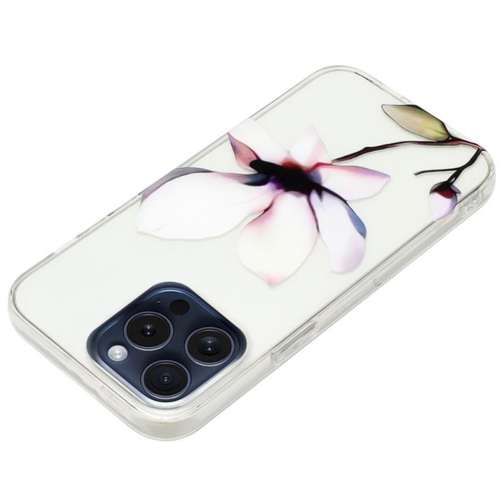 Hoesje Voor iPhone 16 Pro Max Witte Bloem