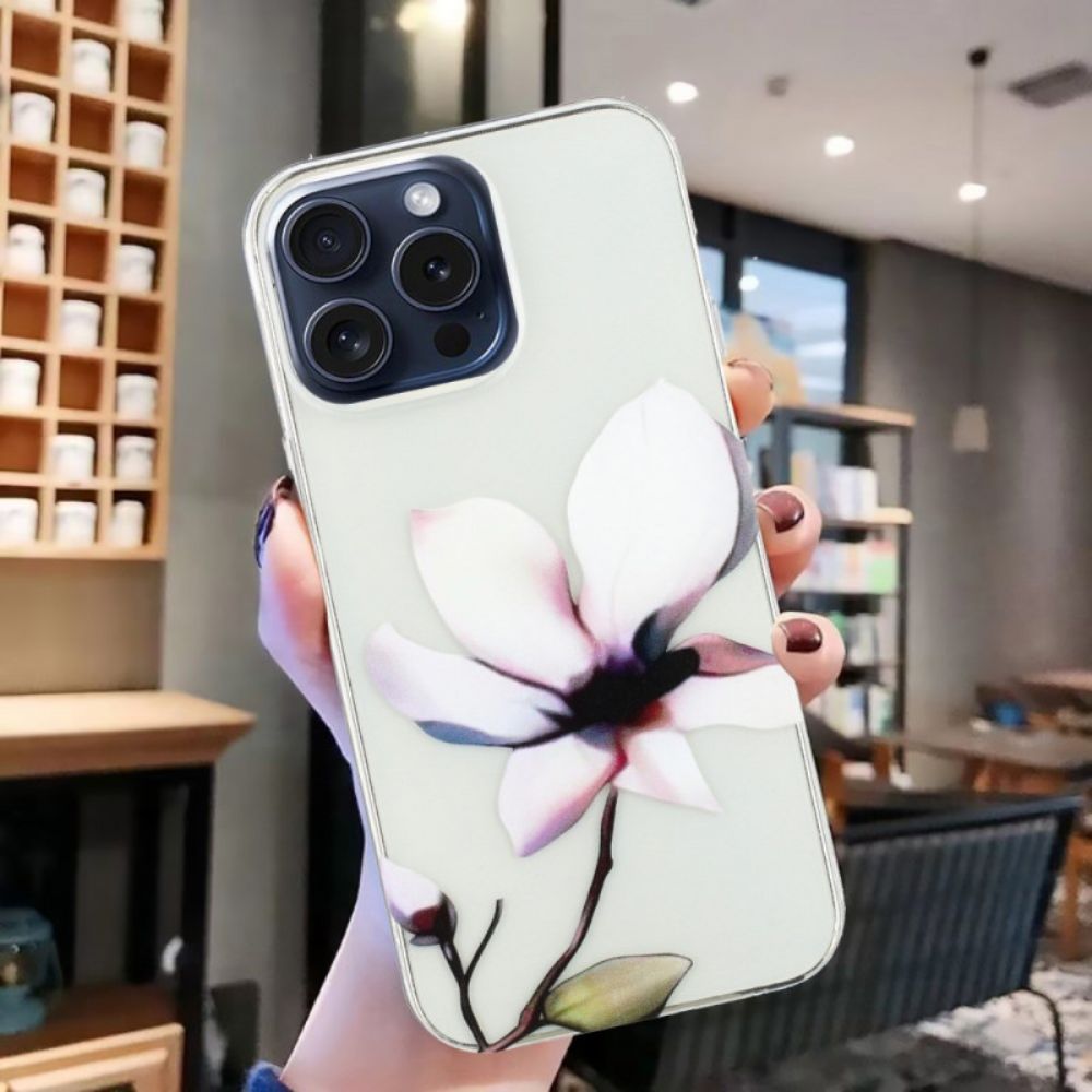 Hoesje Voor iPhone 16 Pro Max Witte Bloem