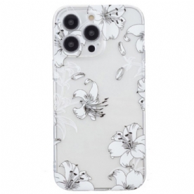 Hoesje Voor iPhone 16 Pro Max Witte Bloemen