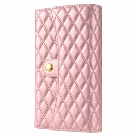 Leren Hoesje iPhone 16 Pro Max Etui Met Portemonnee En Schouderband Bescherming Hoesje