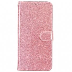 Leren Hoesje Voor iPhone 16 Pro Max Glitters