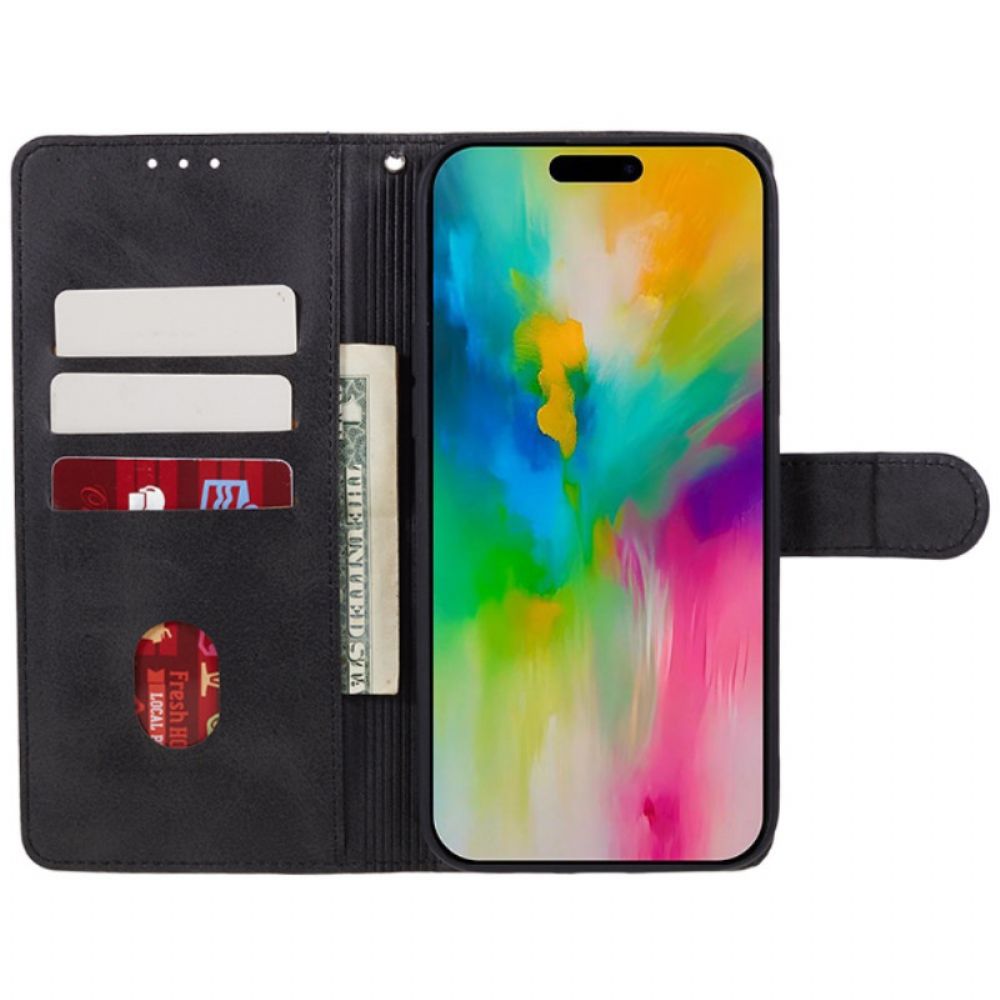 Leren Hoesje Voor iPhone 16 Pro Max Kunstleerontwerp