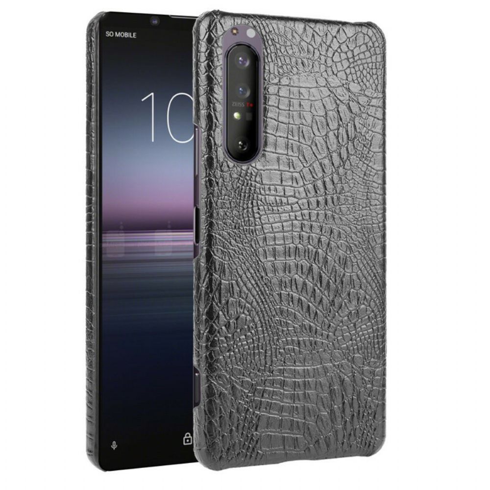 Hoesje voor Sony Xperia 1 II Krokodillenleereffect