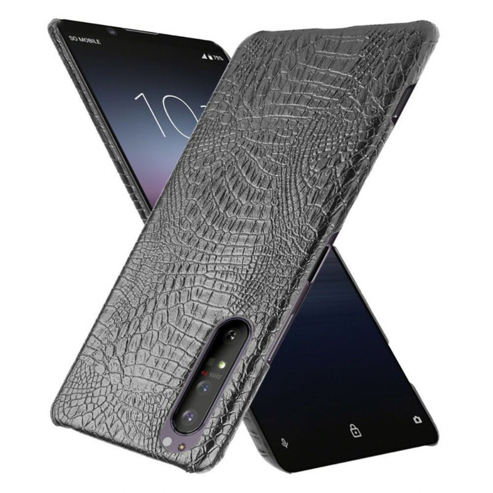 Hoesje voor Sony Xperia 1 II Krokodillenleereffect