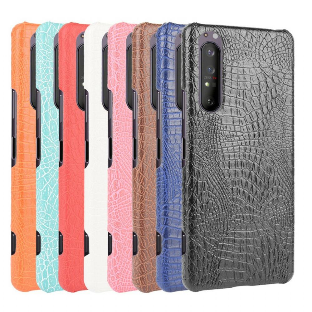 Hoesje voor Sony Xperia 1 II Krokodillenleereffect