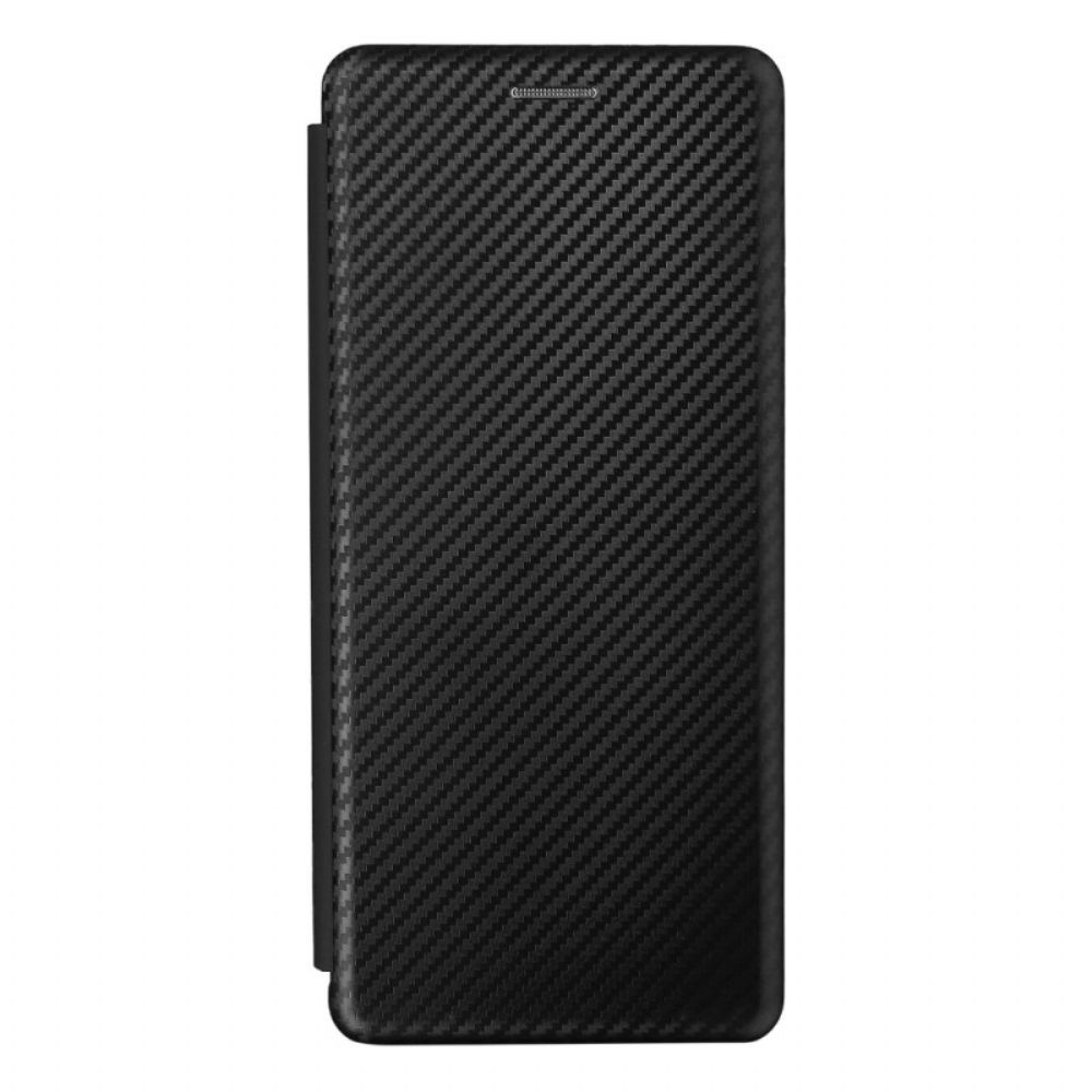 Bescherming Hoesje voor Oppo Reno 6 Pro 5G Folio-hoesje Koolstofvezel En Singelband