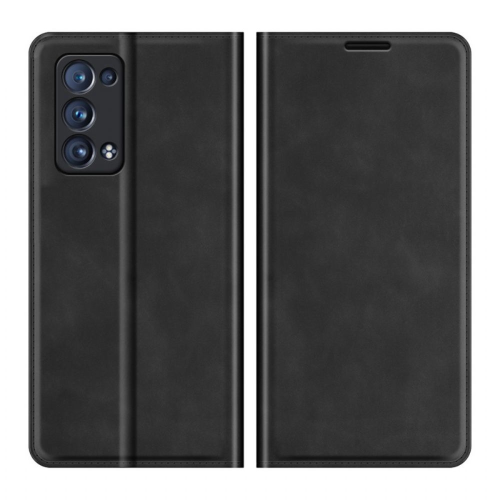 Bescherming Hoesje voor Oppo Reno 6 Pro 5G Folio-hoesje Skin-touch-zachtheid