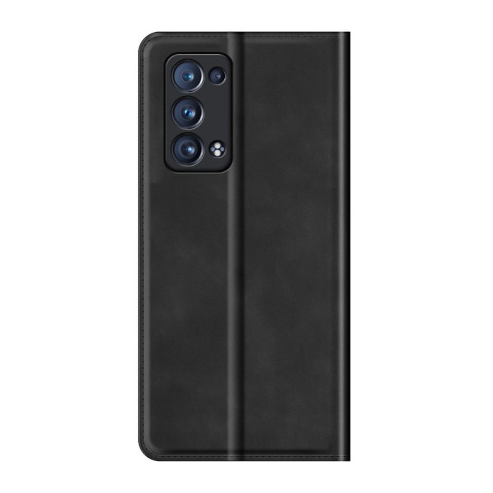 Bescherming Hoesje voor Oppo Reno 6 Pro 5G Folio-hoesje Skin-touch-zachtheid