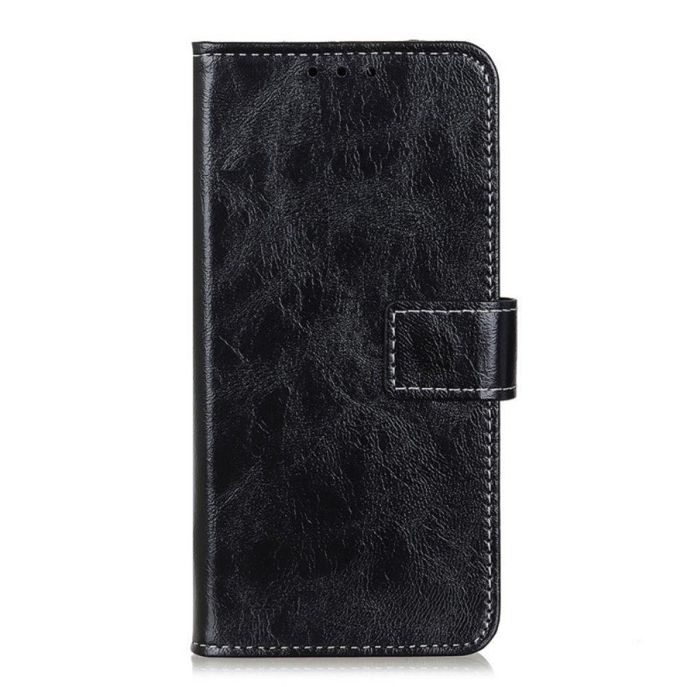 Folio-hoesje voor Oppo Reno 6 Pro 5G Crazy Horse Couture-textuur