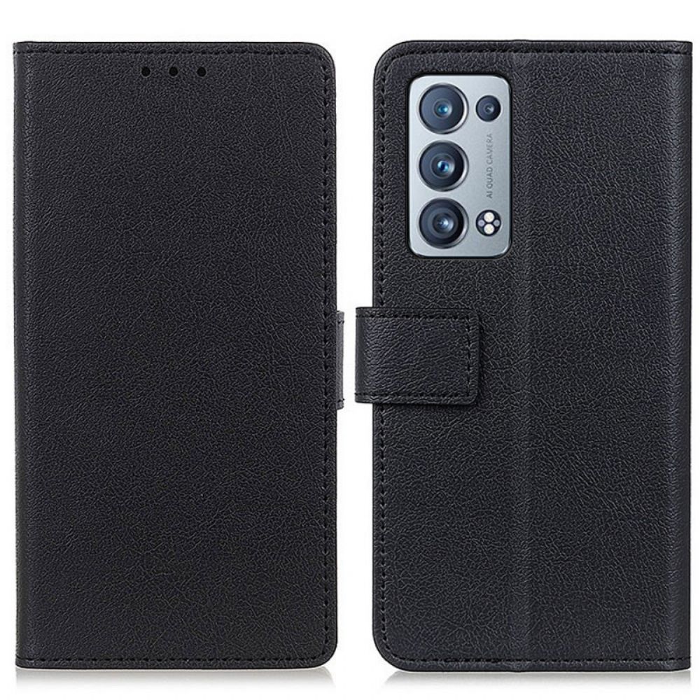 Folio-hoesje voor Oppo Reno 6 Pro 5G Faux Leder Folio