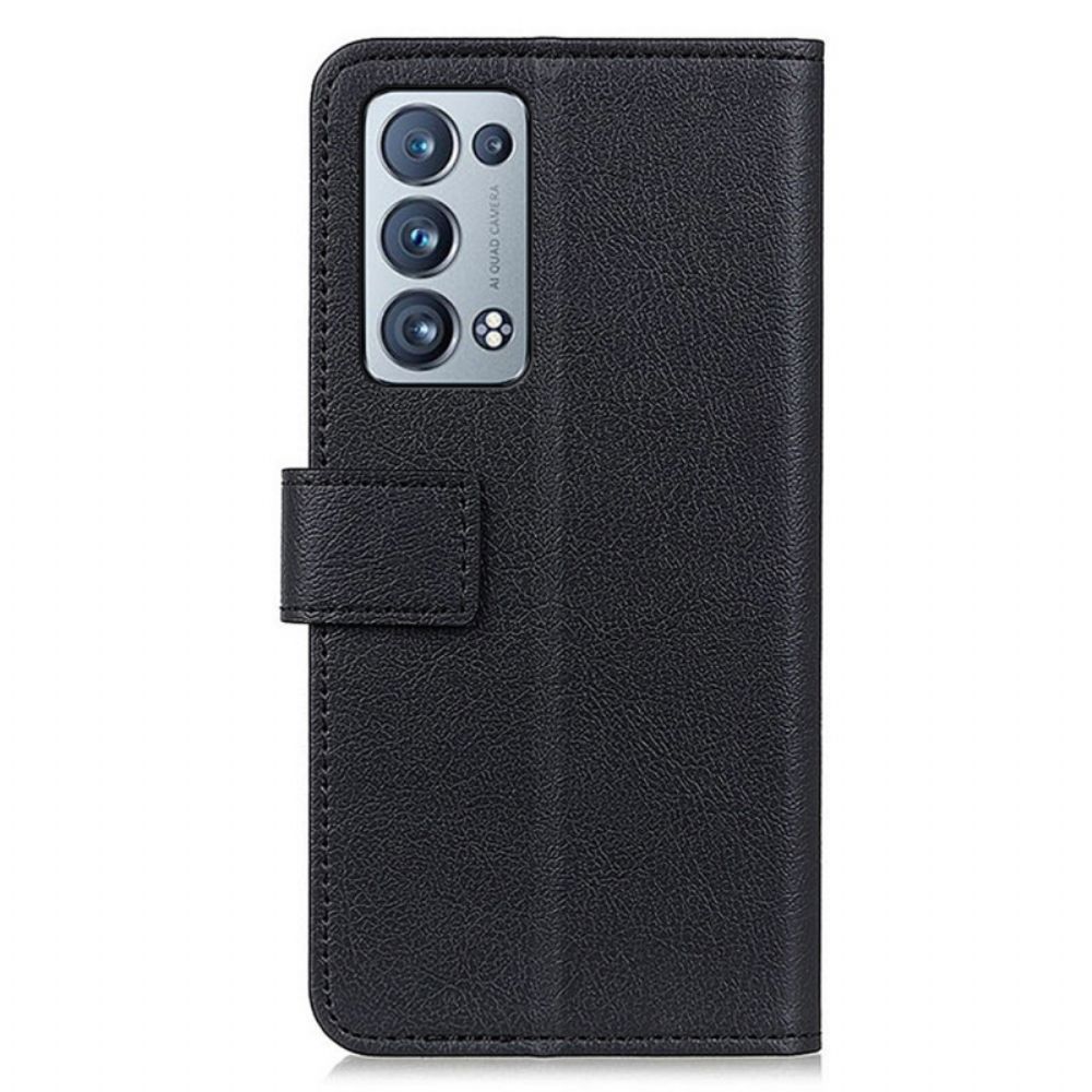 Folio-hoesje voor Oppo Reno 6 Pro 5G Faux Leder Folio