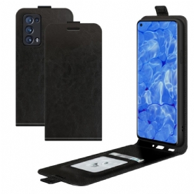 Folio-hoesje voor Oppo Reno 6 Pro 5G Klassieke Litchi Textuur Verticale Sluiting