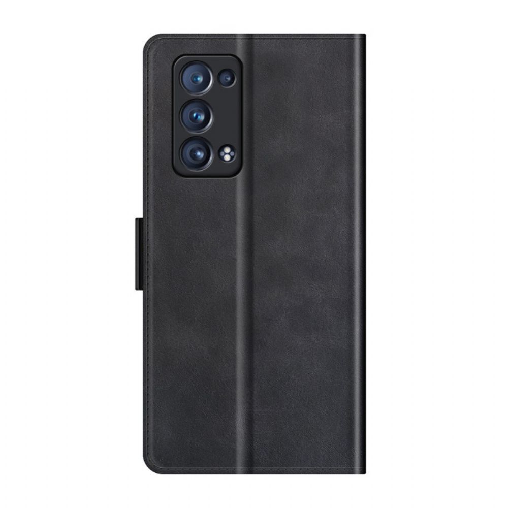 Folio-hoesje voor Oppo Reno 6 Pro 5G Skin-touch Zachte Dubbele Sluiting