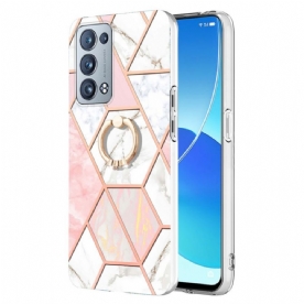 Hoesje voor Oppo Reno 6 Pro 5G Geometrisch Marmeren Ringpatroon