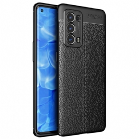 Hoesje voor Oppo Reno 6 Pro 5G Litchi Dubbele Lijn Leer