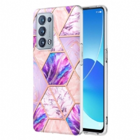 Hoesje voor Oppo Reno 6 Pro 5G Marmeren Geometrisch Patroon