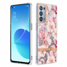 Hoesje voor Oppo Reno 6 Pro 5G Naadloos Bloemenpatroon