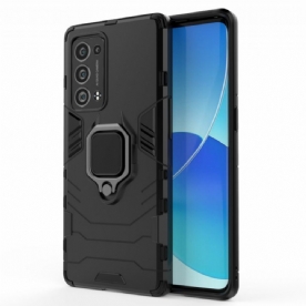 Hoesje voor Oppo Reno 6 Pro 5G Swivel Ring-ondersteuning