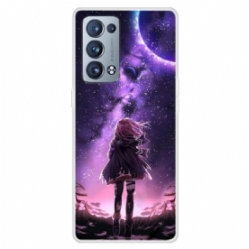 Hoesje voor Oppo Reno 6 Pro 5G Violet Maan