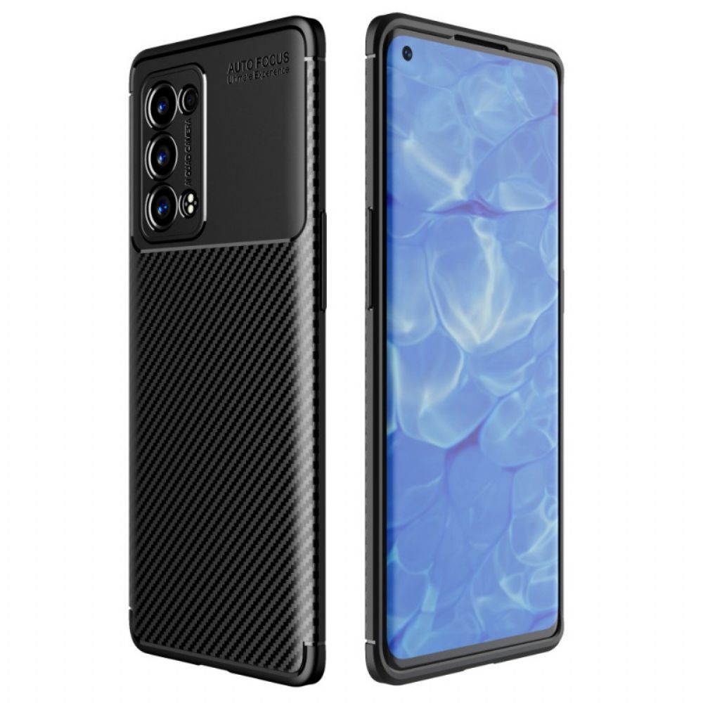 Telefoonhoesje voor Oppo Reno 6 Pro 5G Koolstofvezelslang