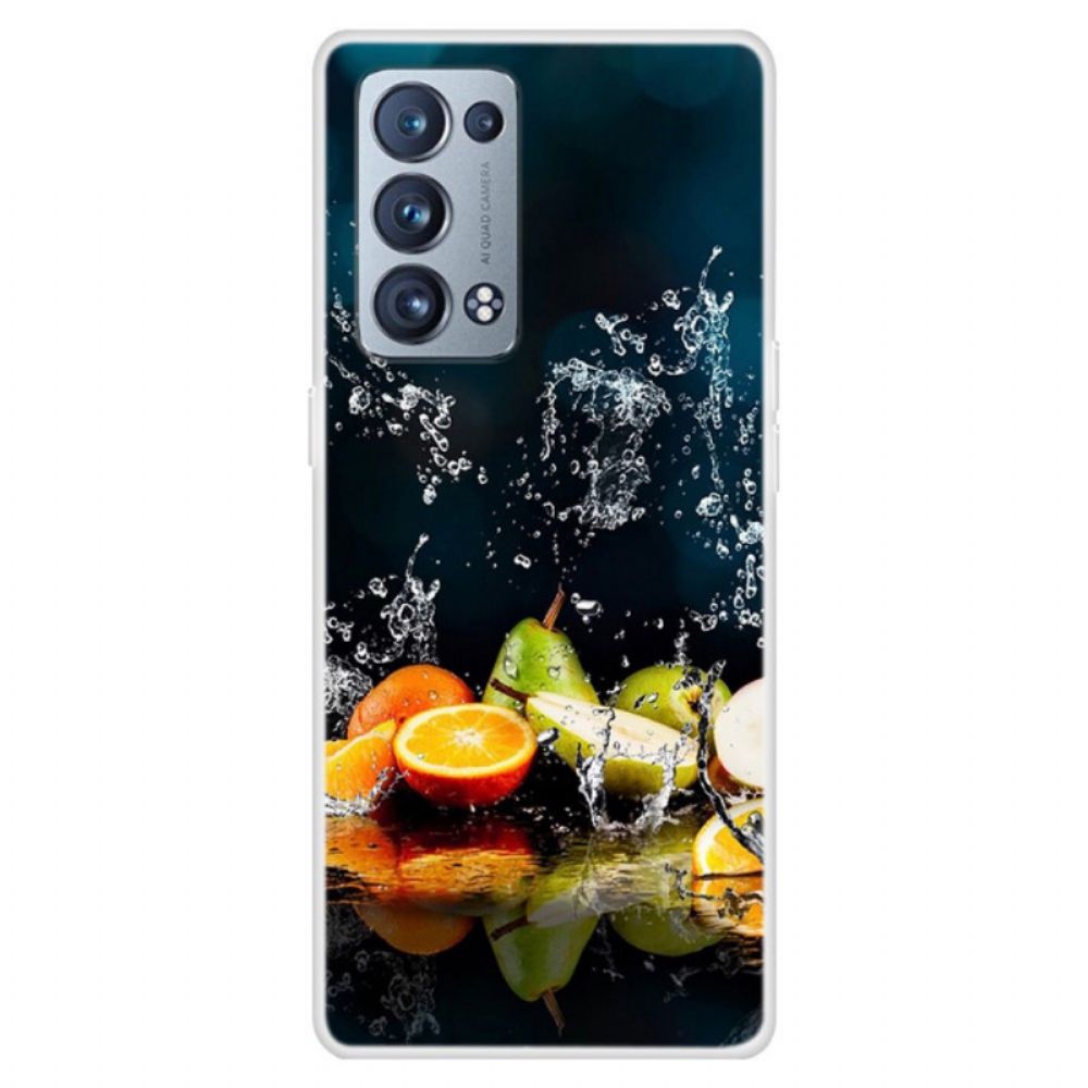 Telefoonhoesje voor Oppo Reno 6 Pro 5G Trompe L'oeil Fruit En Water