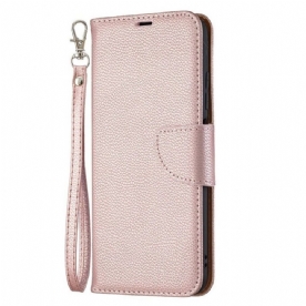 Folio-hoesje voor Xiaomi Redmi Note 10 5G Flip Case Lychee Rabat Schuin