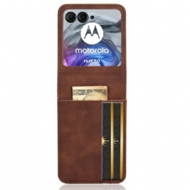 Case Hoesje Motorola Razr 50 Telefoonhoesje Kaarthouder Van Imitatieleer