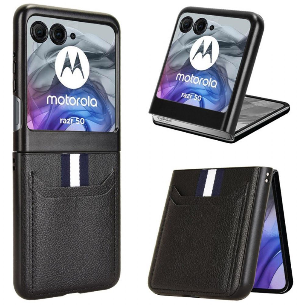 Hoesje Motorola Razr 50 Dubbele Kaarthouder