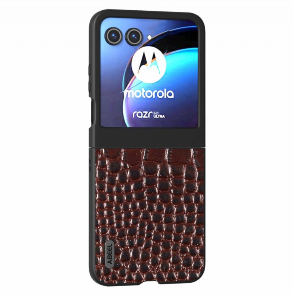 Hoesje Voor Motorola Razr 50 Abeel Krokodillenleer