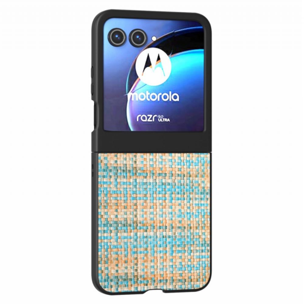 Hoesje Voor Motorola Razr 50 Geruite Textuur