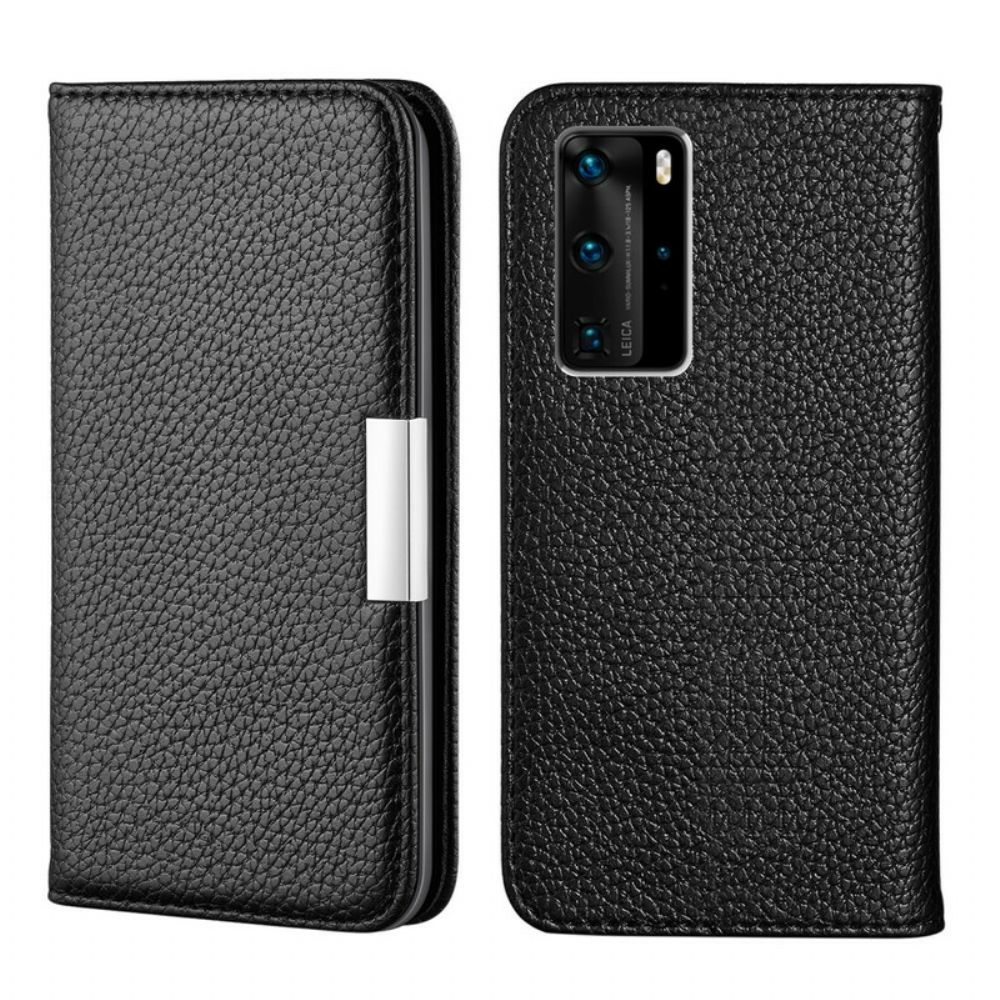 Bescherming Hoesje voor Huawei P40 Pro Folio-hoesje Faux Leather Litchi Ultra Chic