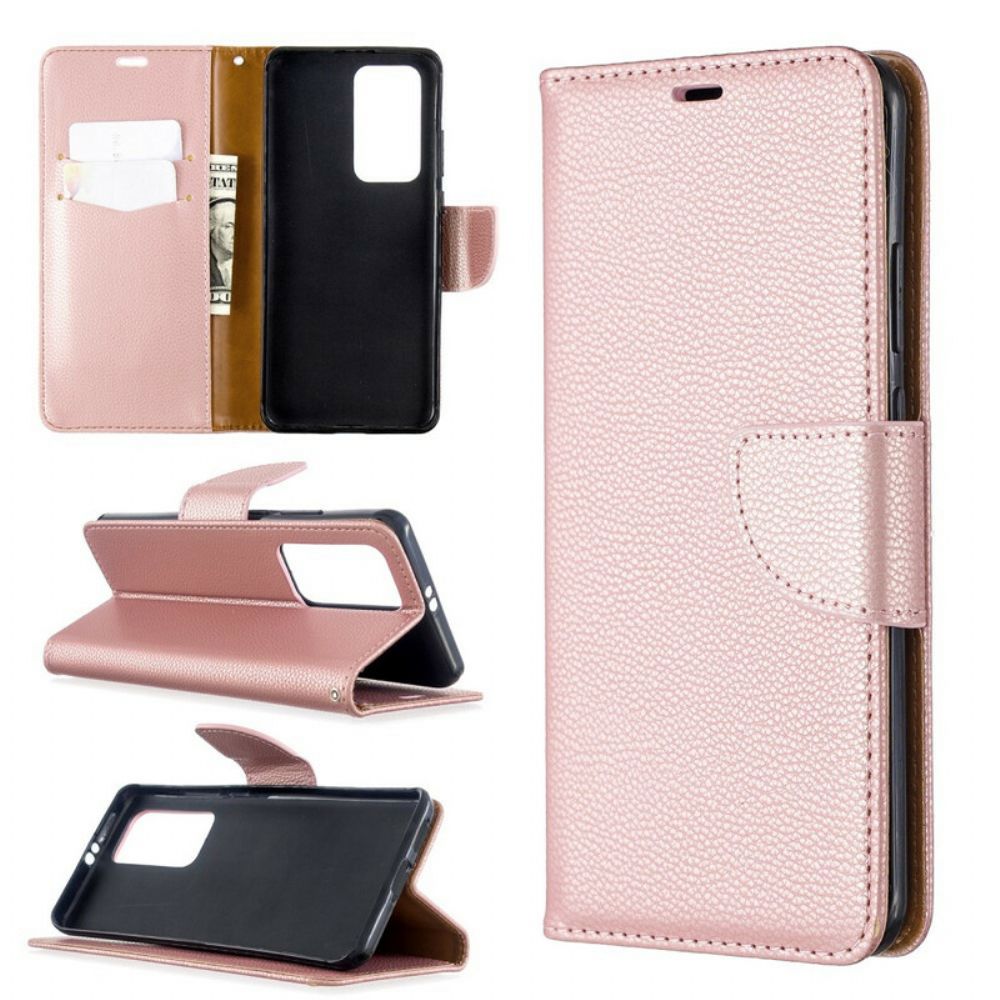 Folio-hoesje voor Huawei P40 Pro Flip Case Litchi Flap Schuin