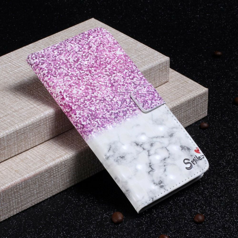 Folio-hoesje voor Huawei P40 Pro Glimlach Glitter