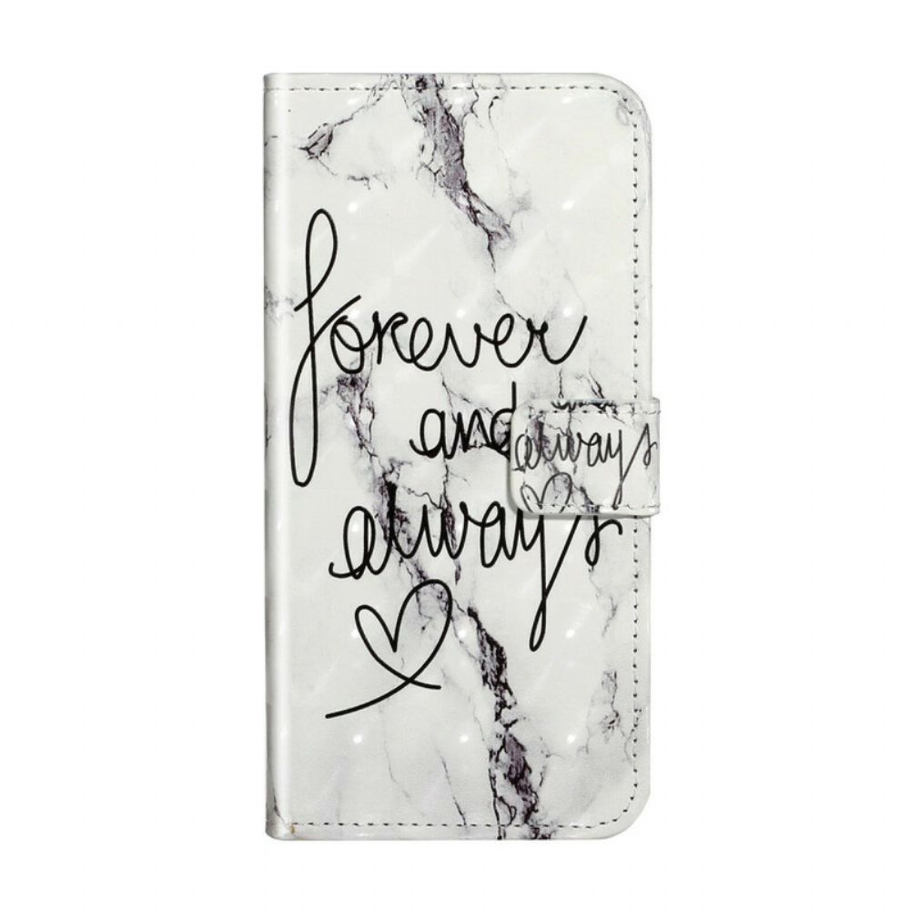 Folio-hoesje voor Huawei P40 Pro Marmer Forever & Always