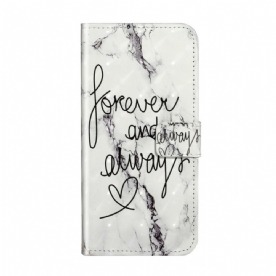 Folio-hoesje voor Huawei P40 Pro Marmer Forever & Always