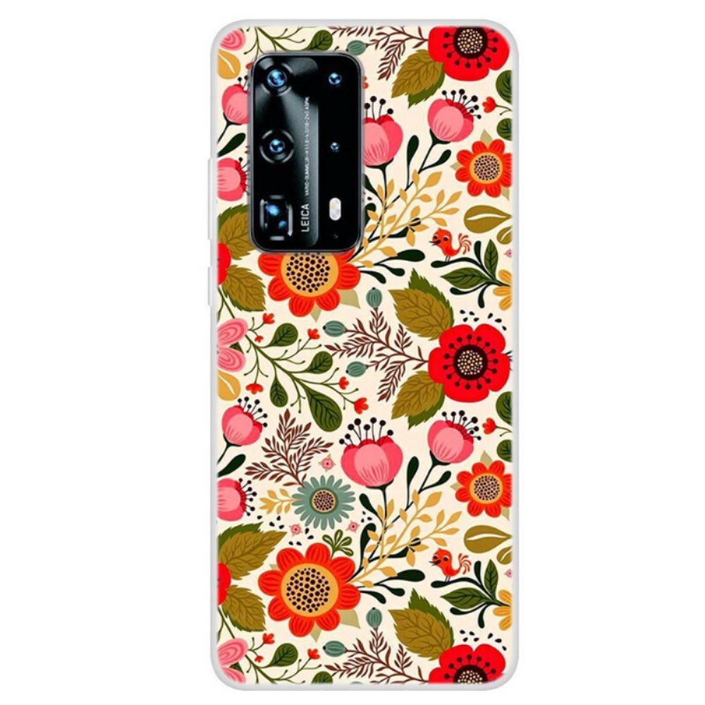 Hoesje voor Huawei P40 Pro Bloemen Tapijt