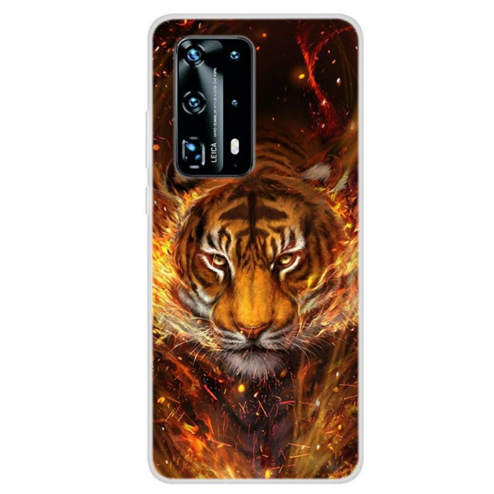 Hoesje voor Huawei P40 Pro Brandtijger