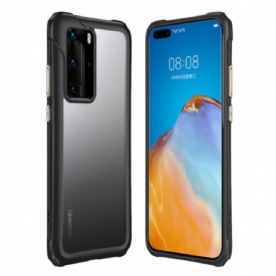 Hoesje voor Huawei P40 Pro Transparante Mat Leeu Design