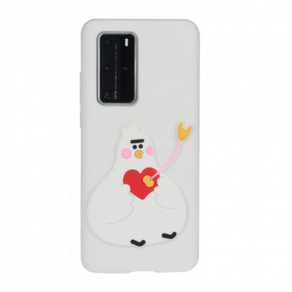 Telefoonhoesje voor Huawei P40 Pro De Liefdes Kip