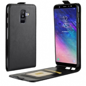 Flip Case voor Samsung Galaxy A6 Plus Folio-hoesje Opvouwbaar Leereffect