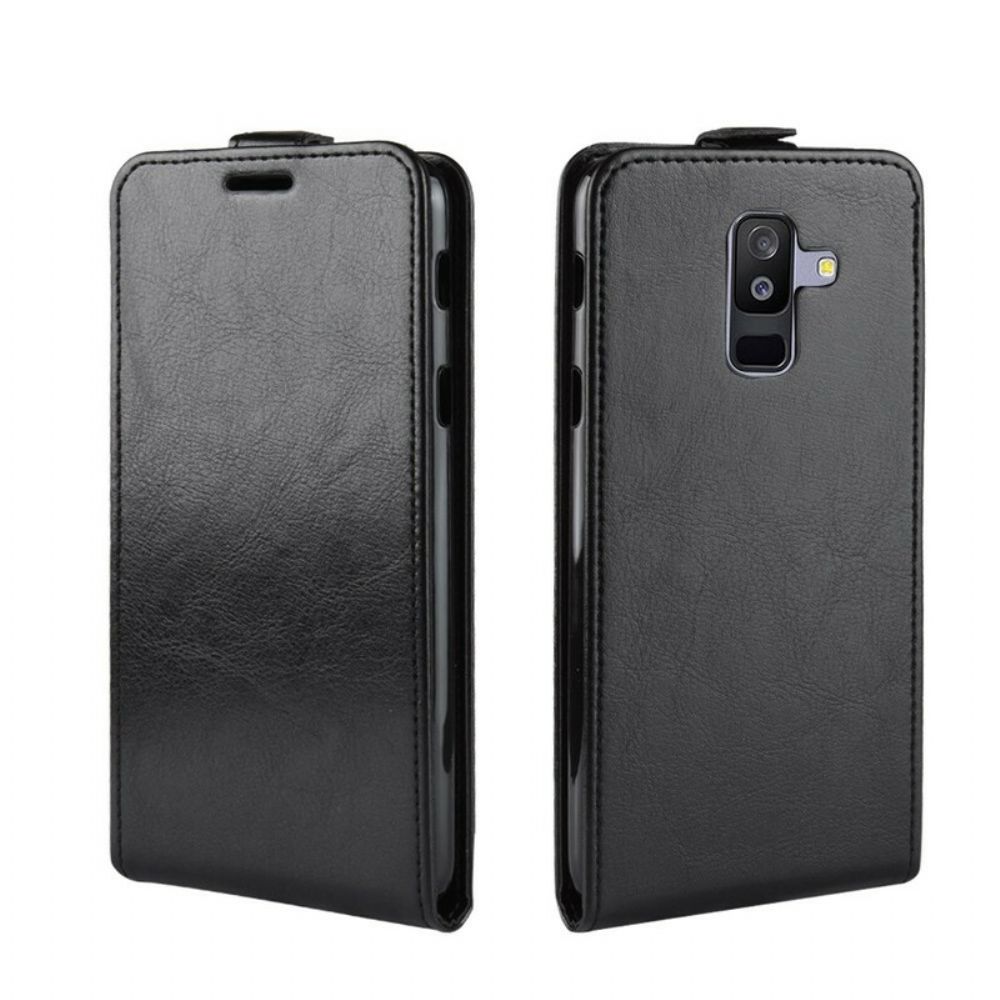 Flip Case voor Samsung Galaxy A6 Plus Folio-hoesje Opvouwbaar Leereffect