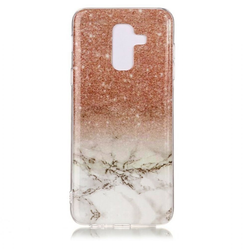 Hoesje voor Samsung Galaxy A6 Plus Glitter Marmer